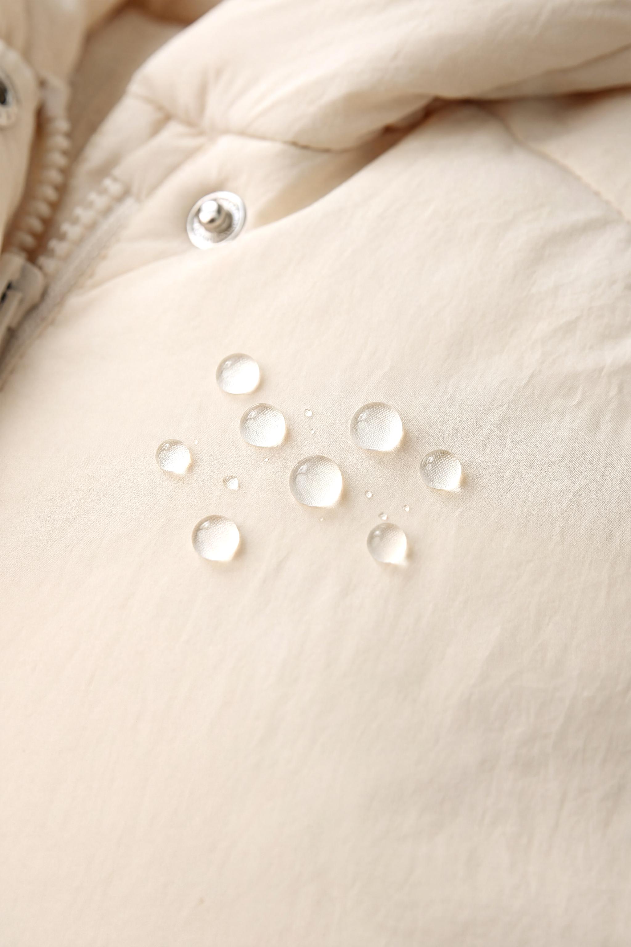WATER REPELLENT BOW PUFFER COAT